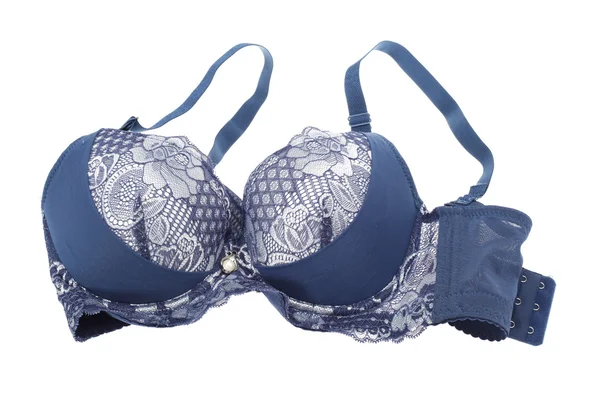A blue silky bra — Stock Photo, Image