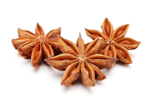 Star anise isolated on white background