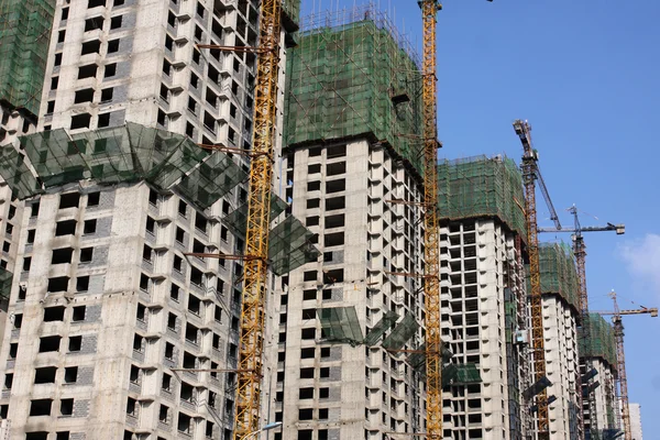 Crane and building construction site — Stock Photo, Image