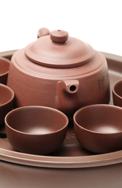 陶瓷茶壶泡茶 — 图库照片