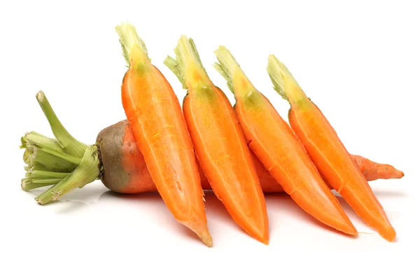 Fresh cutted carrot on white background — Stock Photo, Image