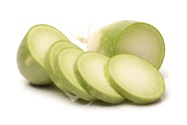 Green radish slices — Stock Photo, Image