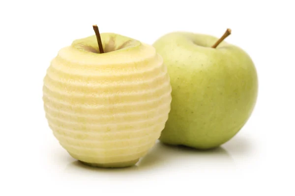 Peeled Green Apples — Stock Photo, Image