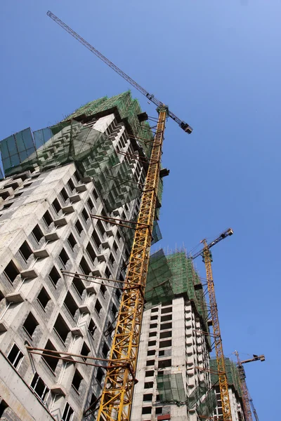 Crane and building construction site — Stock Photo, Image