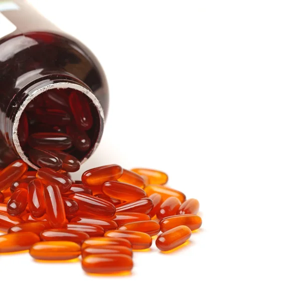 Vitamina Omega-3 capsule di olio di pesce — Foto Stock