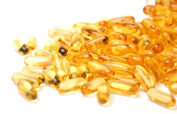 Vitamin Omega-3 fish oil capsules — Stock Photo, Image