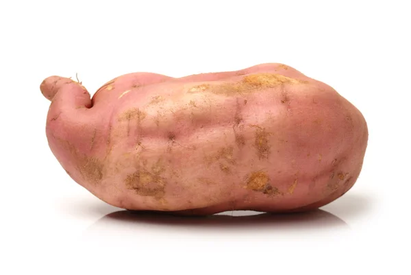 Zoete aardappel op de witte achtergrond — Stockfoto