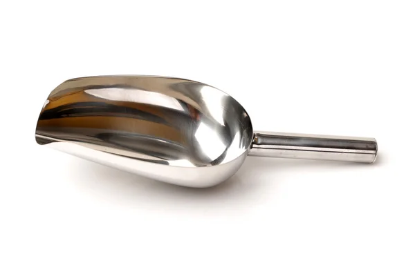 Metal flour scoop — Stock Photo, Image