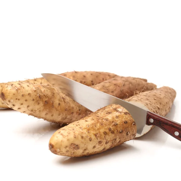 Chinese yam on white background — Stock Photo, Image