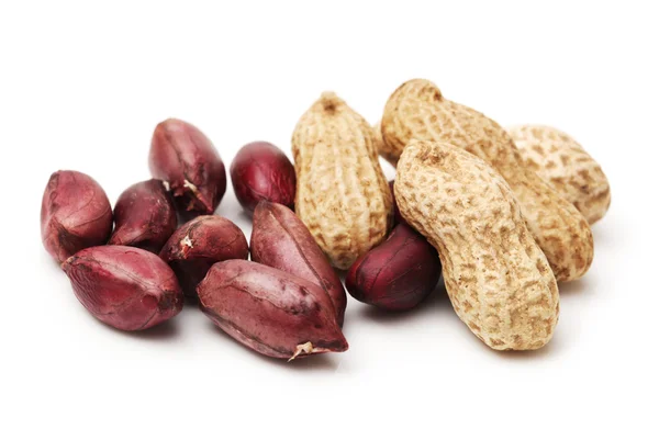 Peanuts on white background — Stock Photo, Image