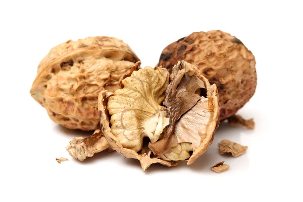 Walnuts on white background — Stock Photo, Image