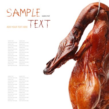 Pekin ördeği, Çin'in en ünlü tabak beyaz arka plan üzerinde