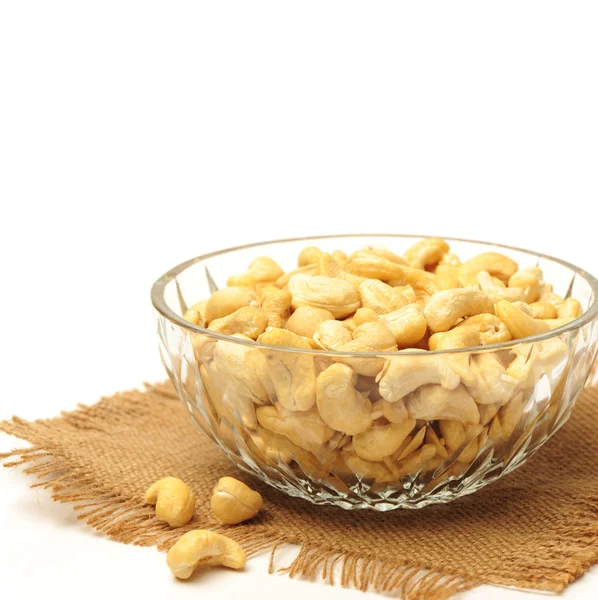 Heap of Cashew on white background — Stock Photo, Image