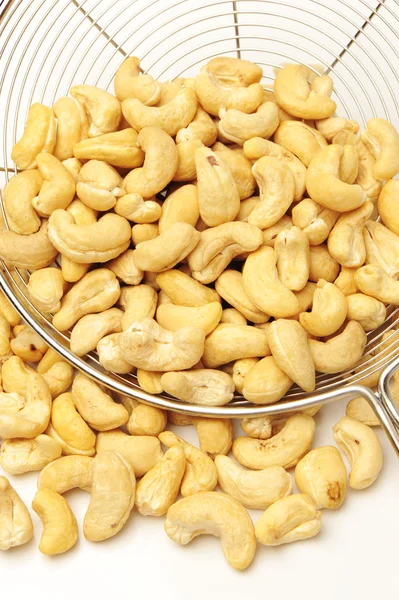 Heap of Cashew on white background — Stock Photo, Image