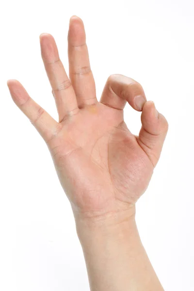 Hand ok — Stockfoto