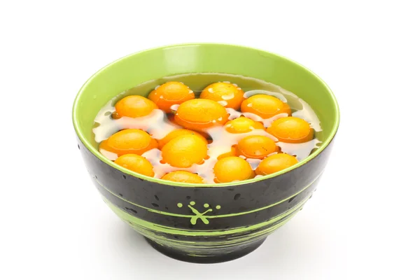 Bowl of yolks — Stock Photo, Image