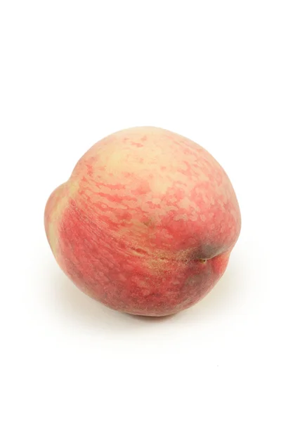 Ripe peach on white background — Stock Photo, Image