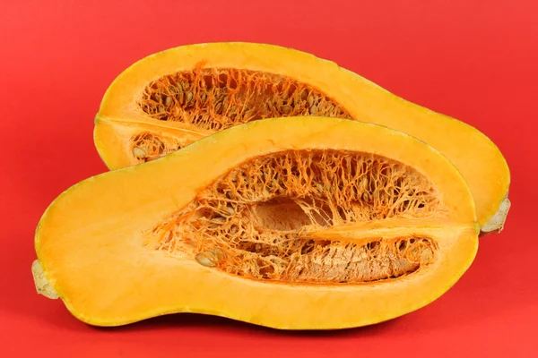 Abóbora laranja cortada — Fotografia de Stock
