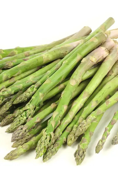 Green fresh asparagus on white background — Stock Photo, Image
