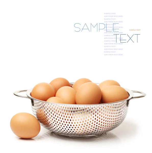 Eggs on a white background — Stock Photo, Image