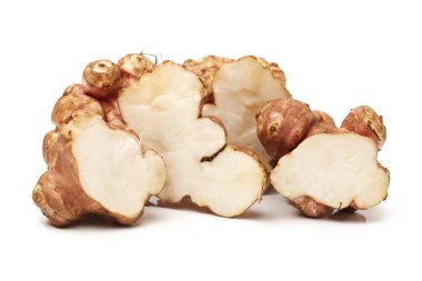 beyaz zemin üzerine elması (gündöndü tuberosus)