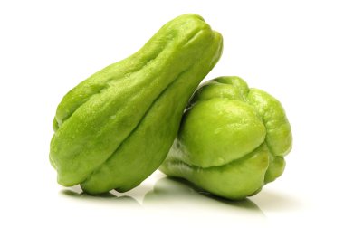 Chayote beyaz zemin üzerine