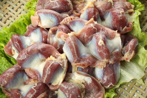 Raw fresh chicken gizzard — Stock Photo, Image