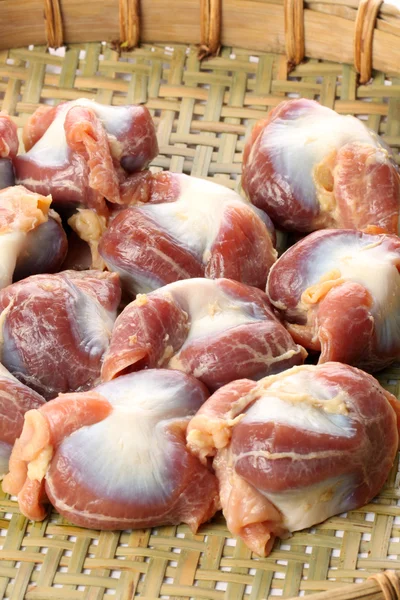 Raw fresh chicken gizzard — Stock Photo, Image