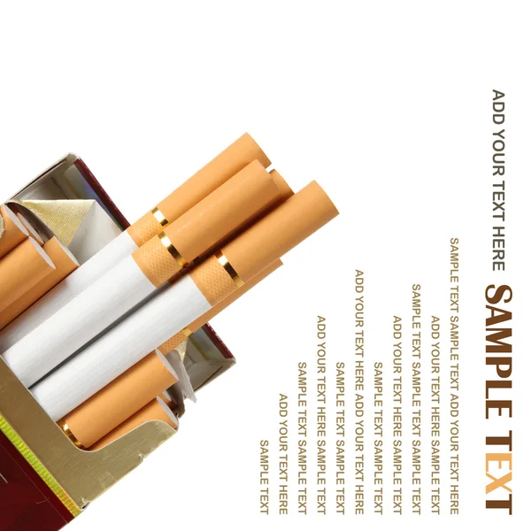 Коробка с сигаретами — стоковое фото