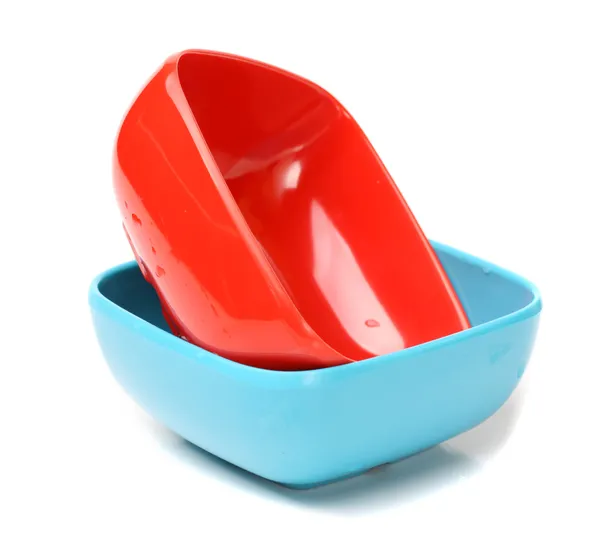 Plastic bowls — Stock Photo, Image