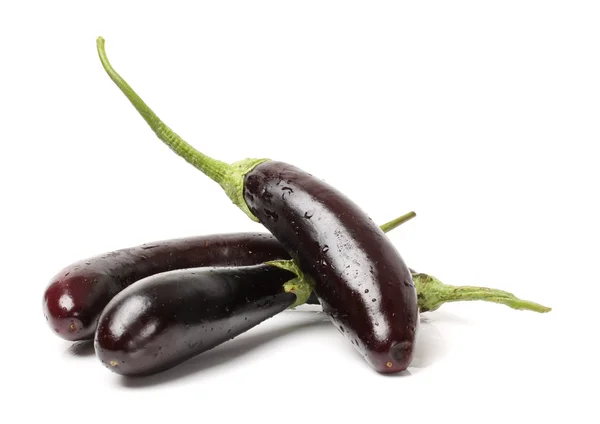 Wet aubergines — Stock Photo, Image