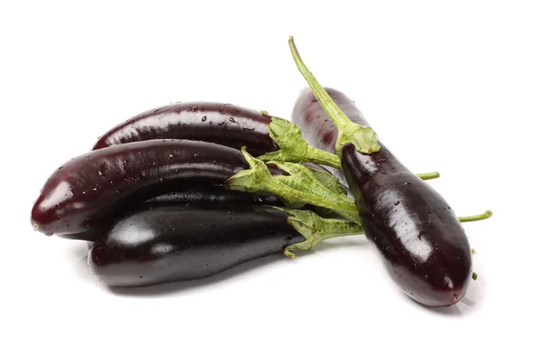 Aubergines met waterdrops — Stockfoto