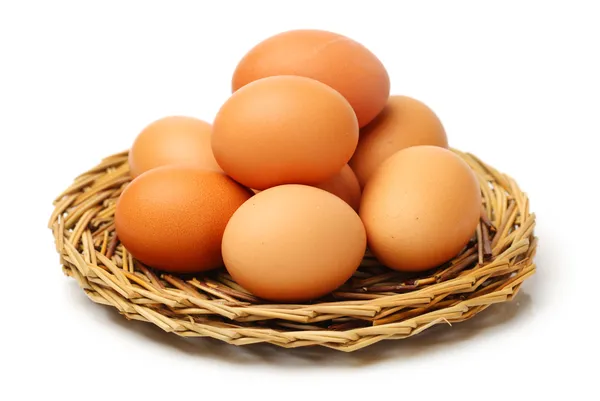 Heap of chicken eggs — Stock Photo, Image