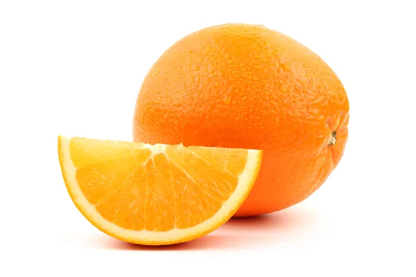 Oranje fruit met segment — Stockfoto