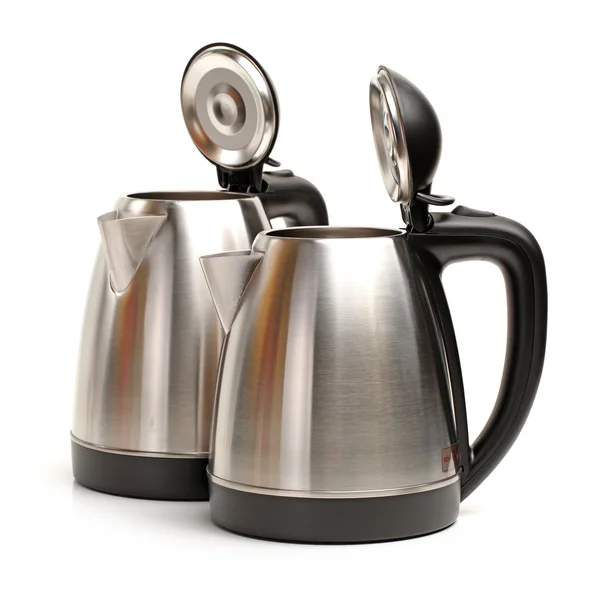 Stainless steel kettles — Stock Photo, Image