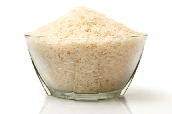 Arroz branco na tigela — Fotografia de Stock