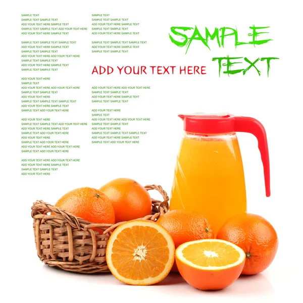 Jug of orange juice — Stock Photo, Image