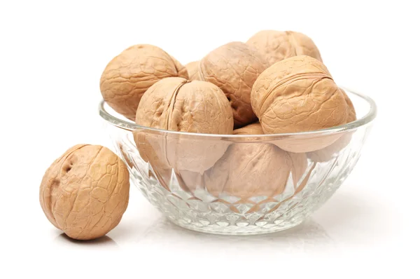 Bowl of walnuts — Stock Photo, Image