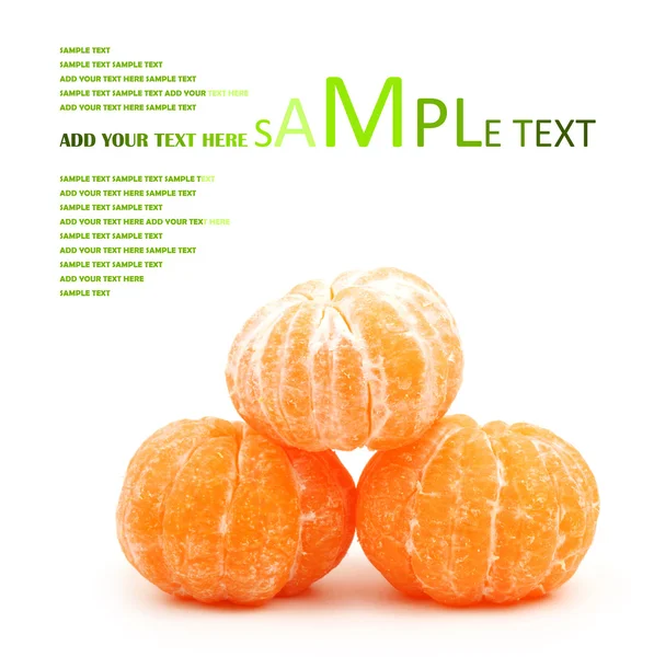 Peeled mandarin fruits — Stock Photo, Image