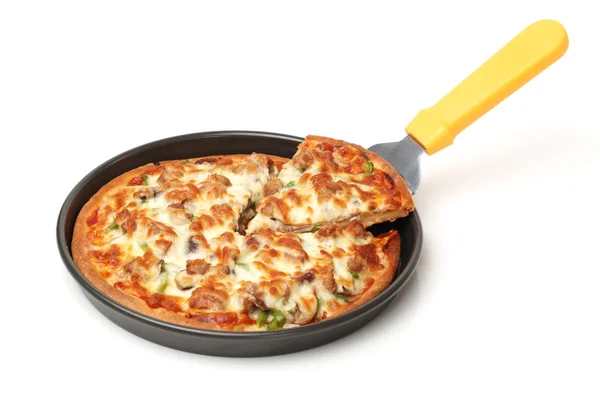 Pizza in Pan — Stockfoto