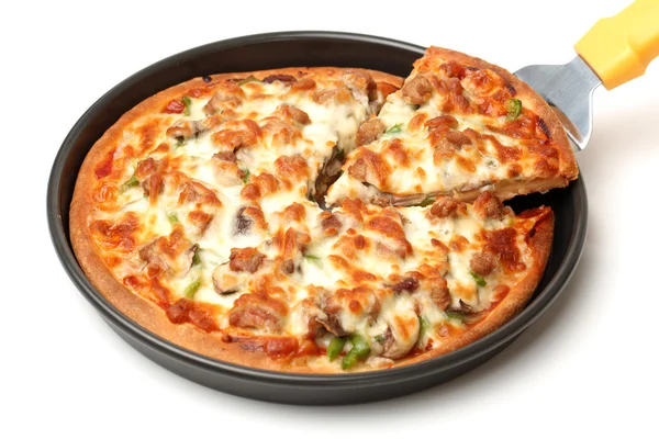 Pizza i stekpanna — Stockfoto