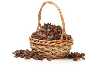 Raisins with basket clipart