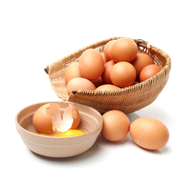 Huevos en vajilla — Foto de Stock
