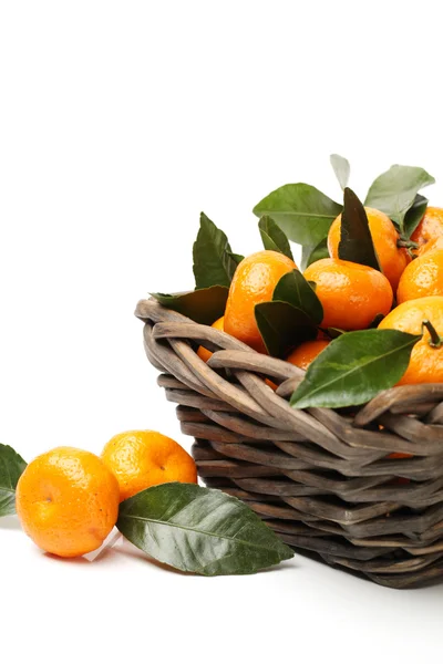 Tangerines in basket — Stock Photo, Image