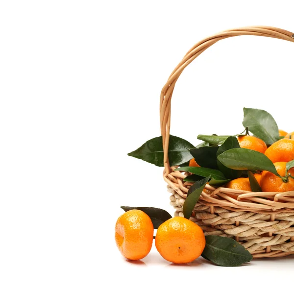 Tangerines in basket — Stock Photo, Image