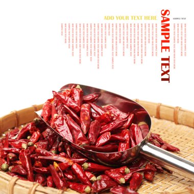 kepçe ile kırmızı biber