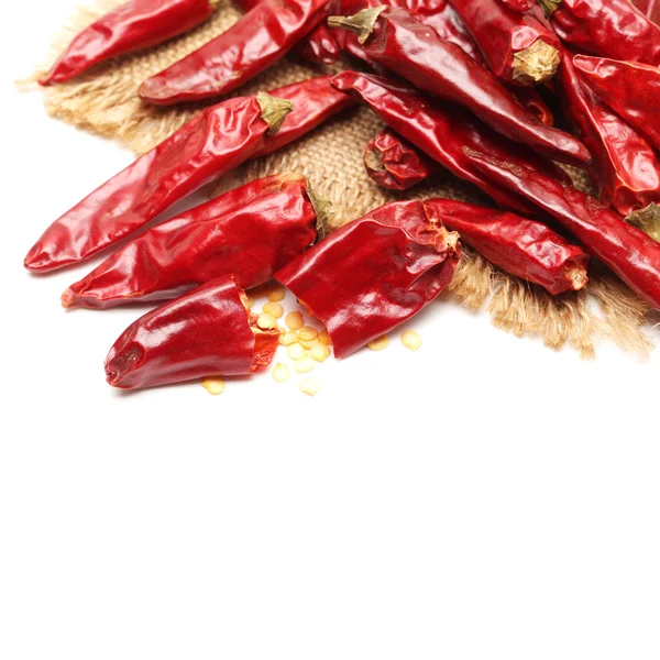 Peperoni rossi manciata — Foto Stock