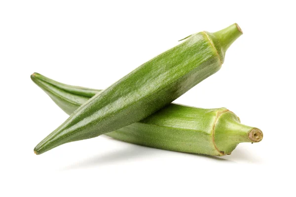 Čerstvá okra halda — Stock fotografie