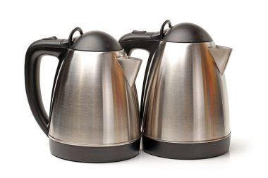 Silver steel kettles clipart