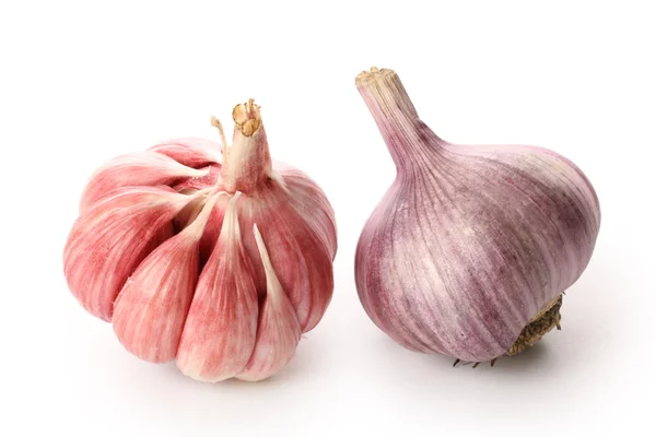 Whole and peeled garlic — Stock Photo, Image